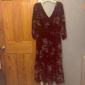 Black Maxi Dress With Flowers